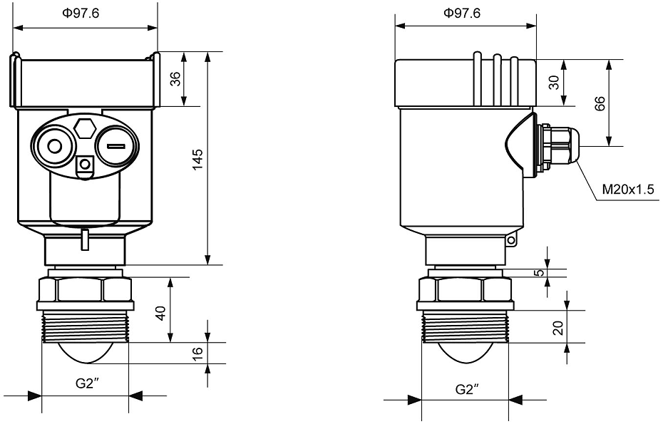 product-Kaidi Sensors-Kaidi KD-FMF12-T Water level radar Wholesale Price Custom Radar Level Meter 12-2